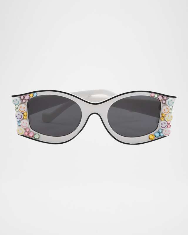 Girl's Smiley Butterfly Sunglasses